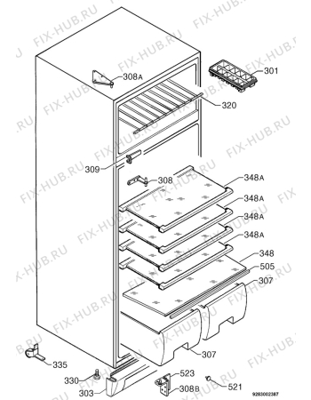 Схема №1 JKG9401EL с изображением Поверхность для холодильника Aeg 2145518045